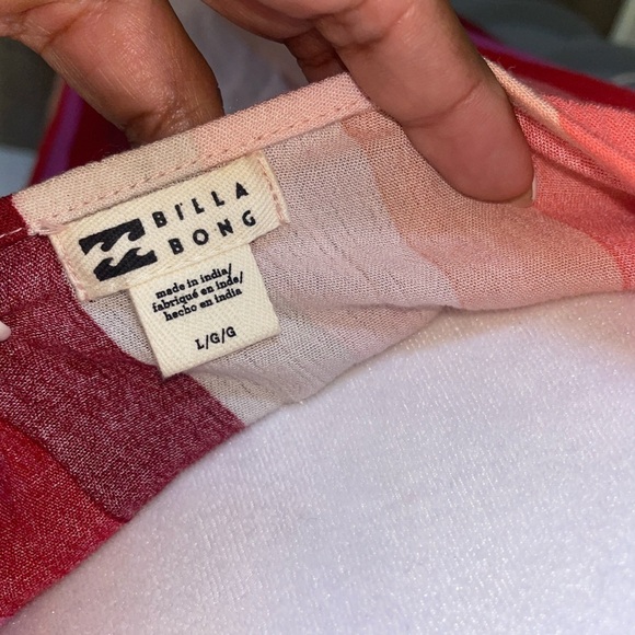 Billabong Pink/Red Striped Summer Maxi Dress - Picture 7 of 9